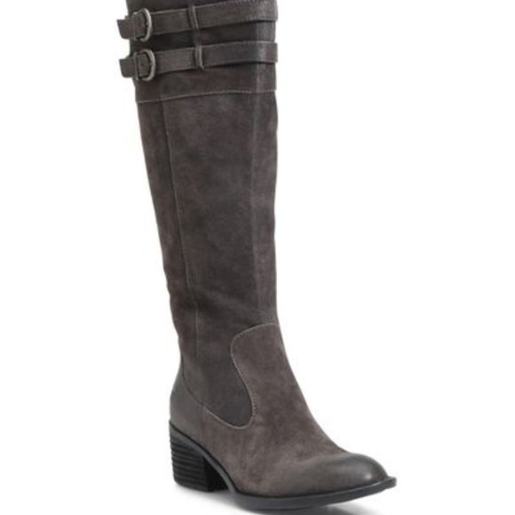 born tay block heel knee high boot